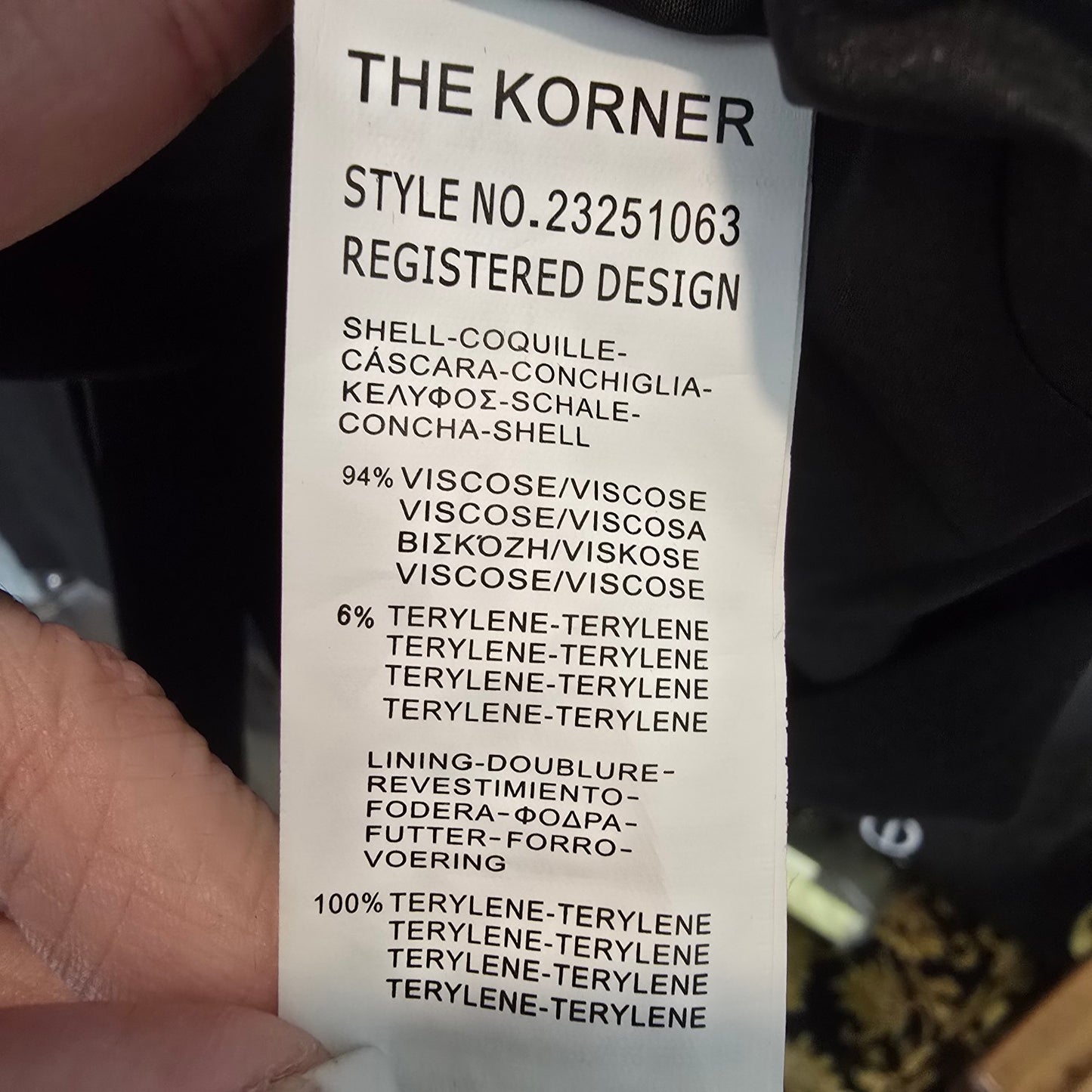 The Korner Black Button Up Blazer Jacket Size L