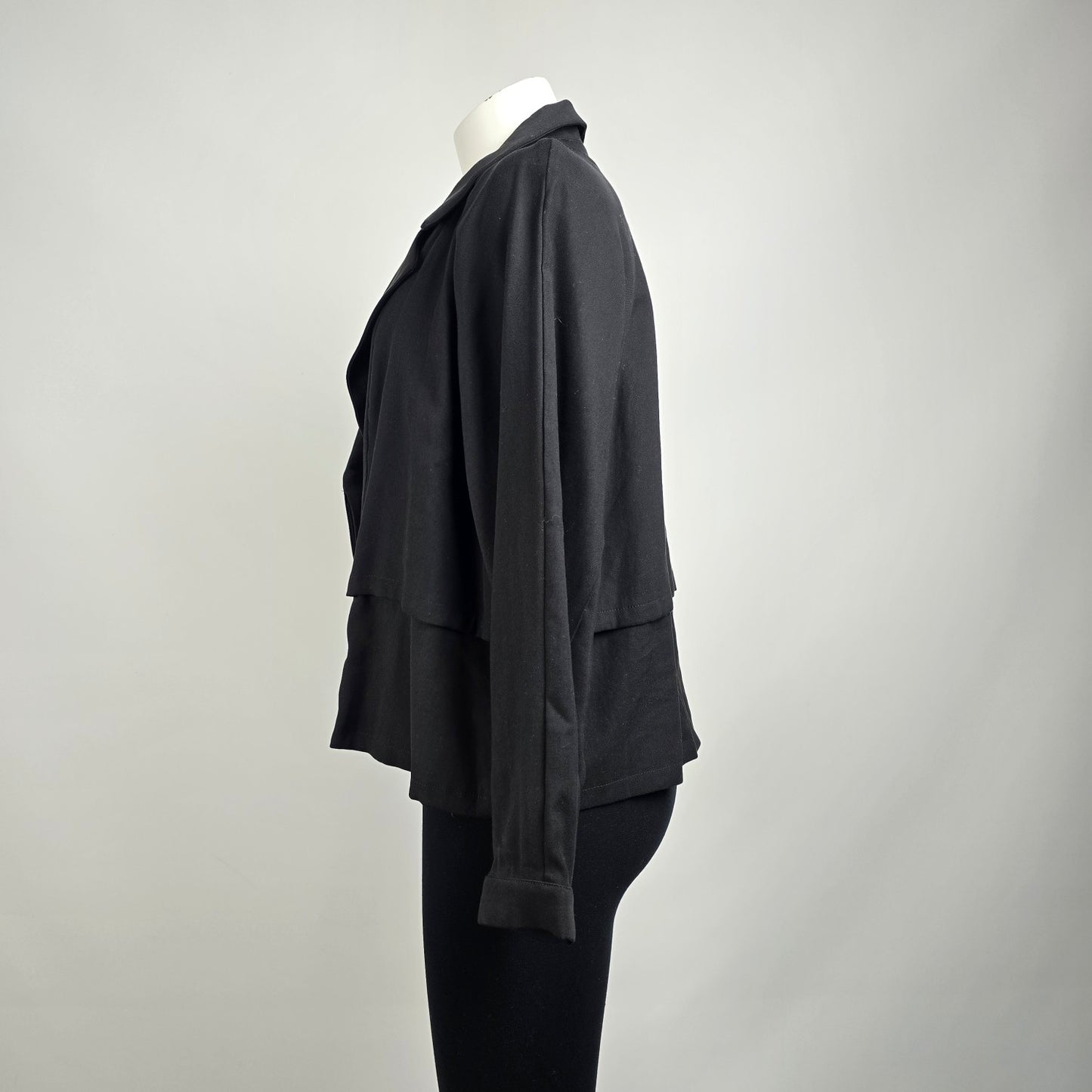 The Korner Black Button Up Blazer Jacket Size L