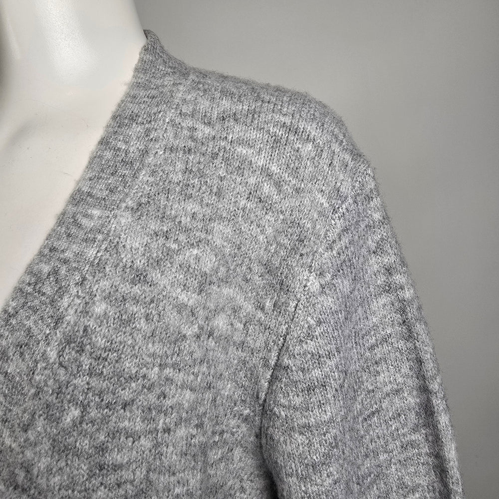 Grey Knit Button Up Cardigan Size M/L