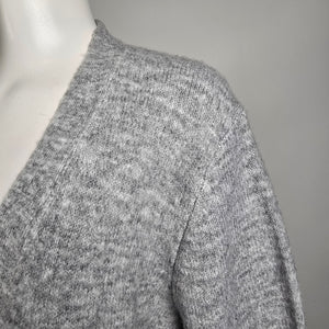 Grey Knit Button Up Cardigan Size M/L