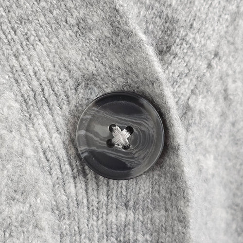 Grey Knit Button Up Cardigan Size M/L