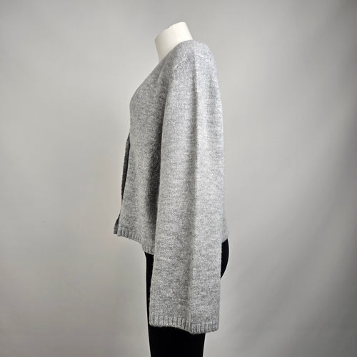 Grey Knit Button Up Cardigan Size M/L
