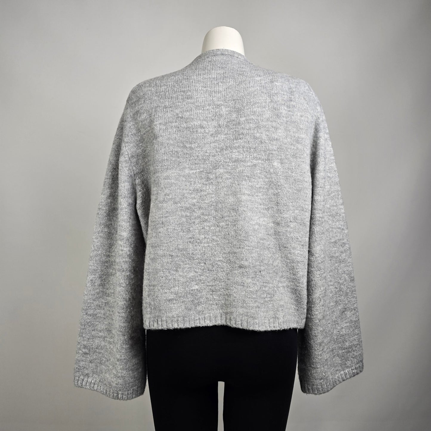 Grey Knit Button Up Cardigan Size M/L