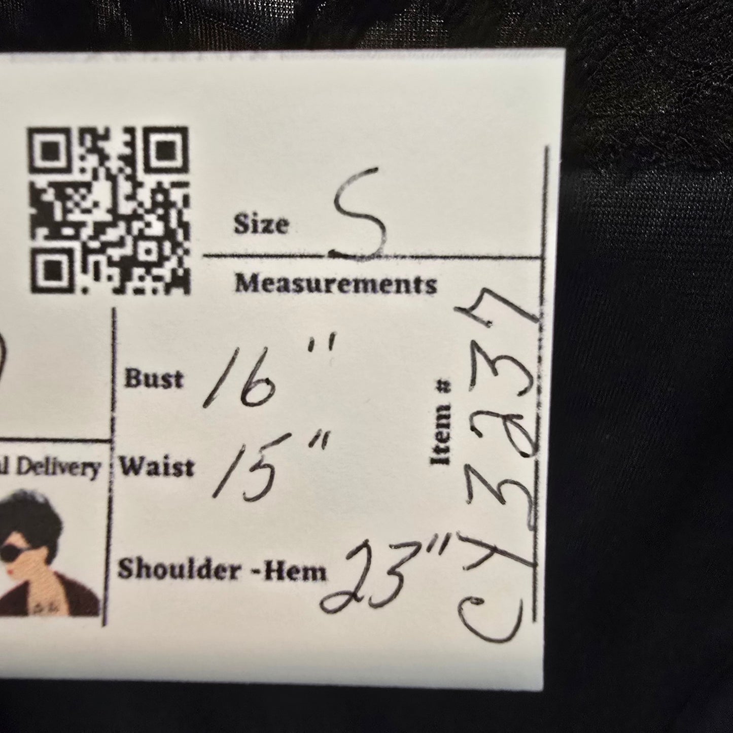 Vintage Black Lace Lingerie Top Size S