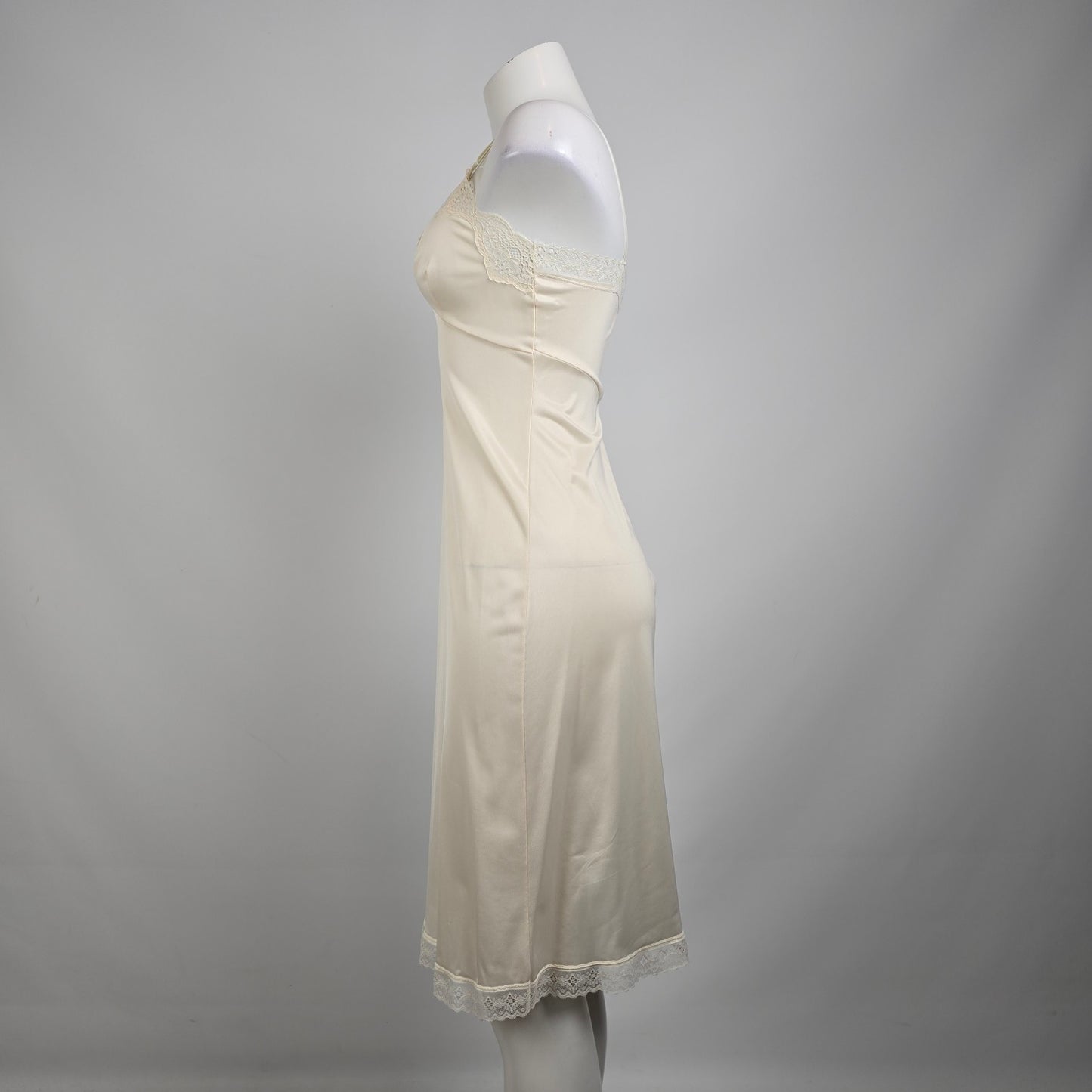 Vintage Cream Full Slip Dress Size S