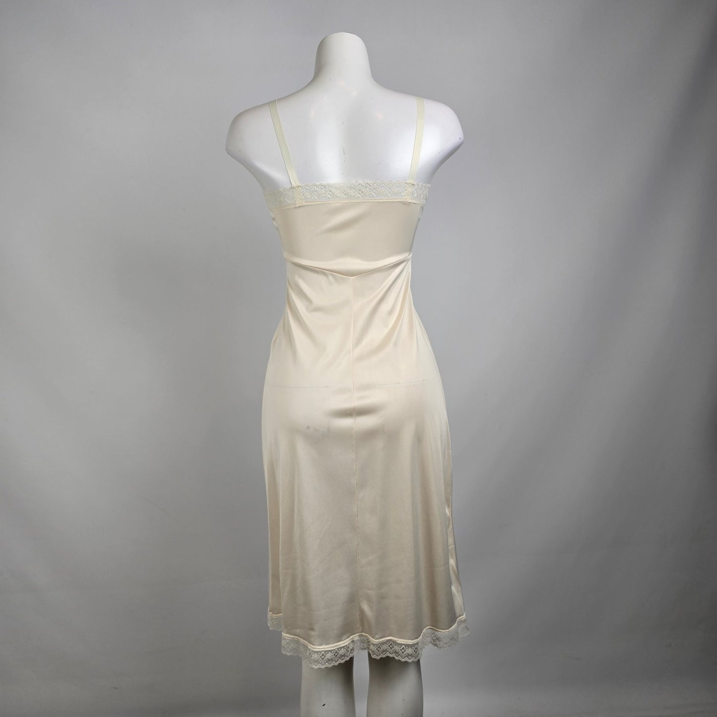 Vintage Cream Full Slip Dress Size S