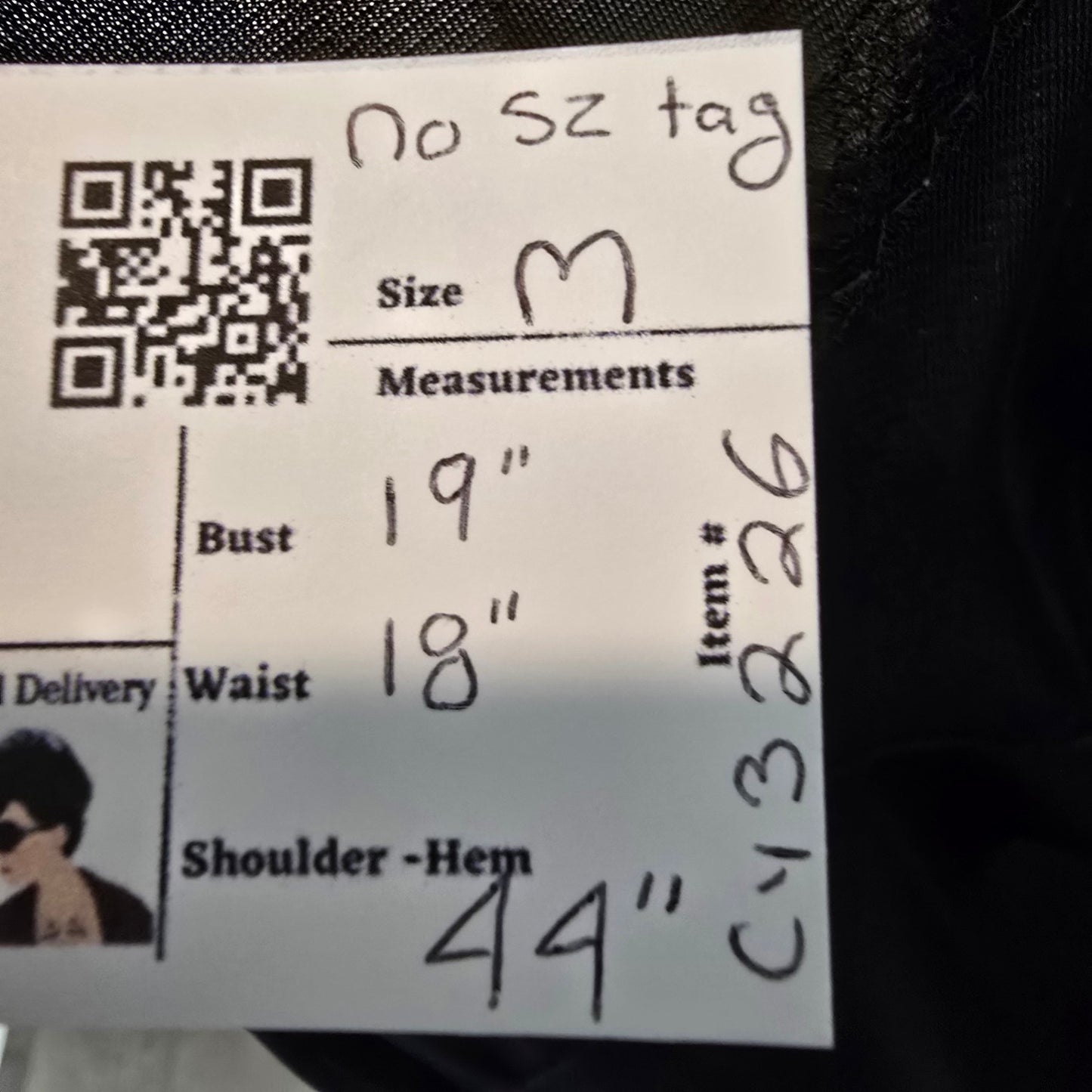 Vintage Black Full Slip Dress Size M