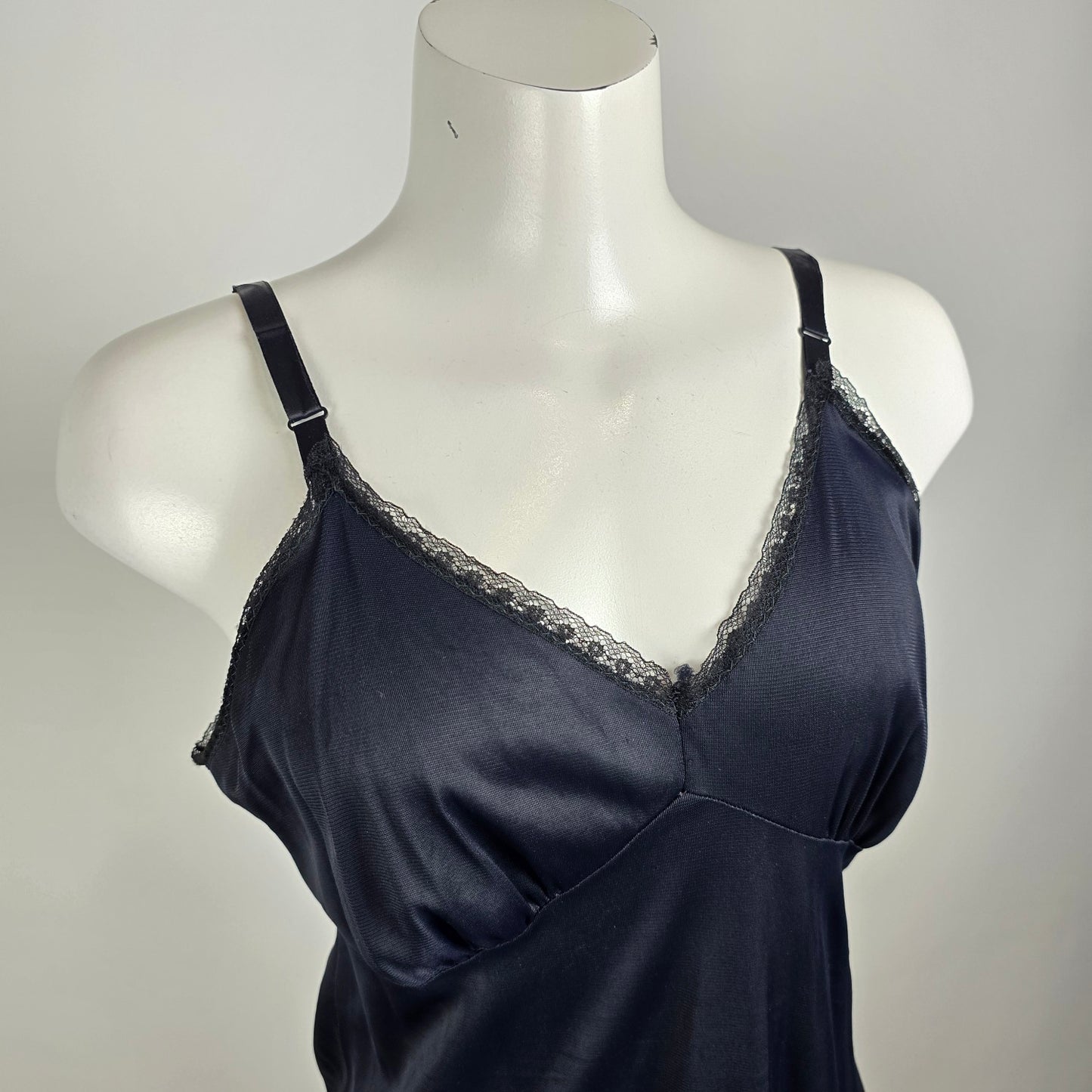 Vintage Black Full Slip Dress Size M