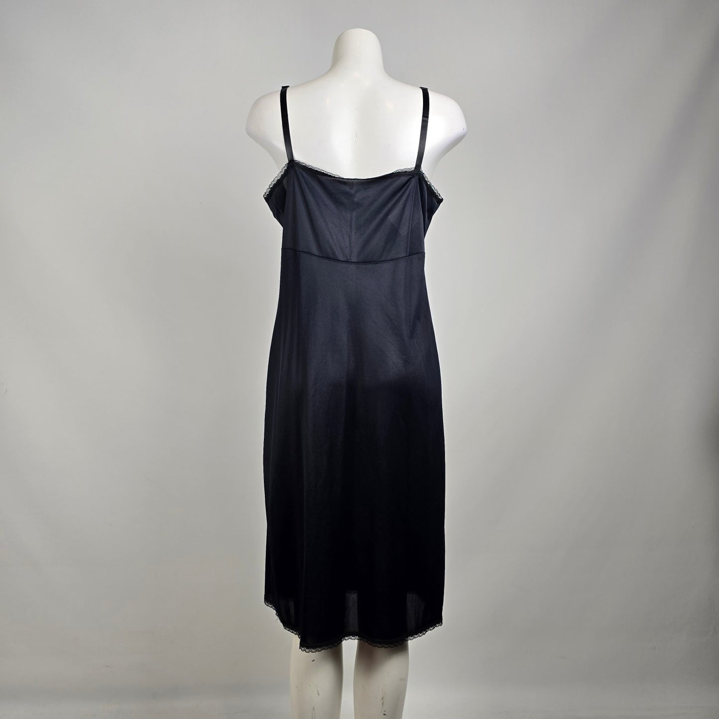 Vintage Black Full Slip Dress Size M