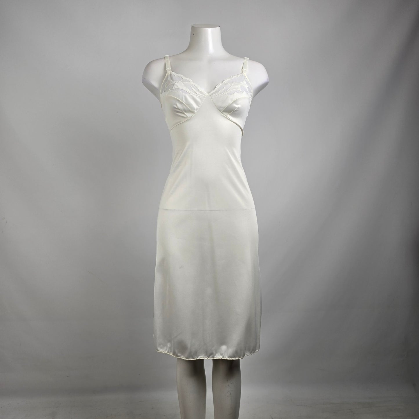 Vintage White Full Slip Dress Size S