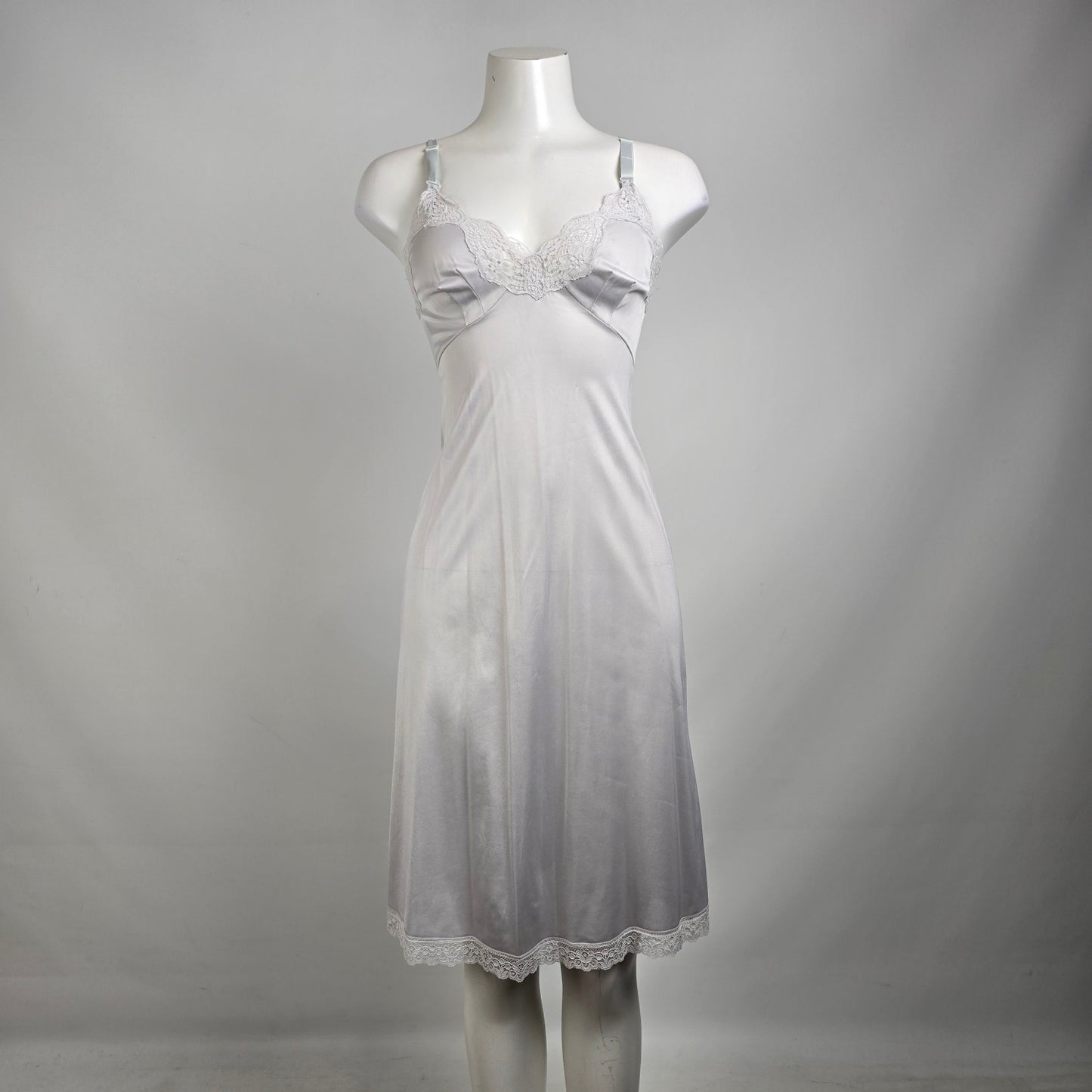 Vintage Grey Full Slip Dress Size S