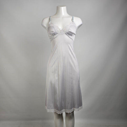 Vintage Grey Full Slip Dress Size S
