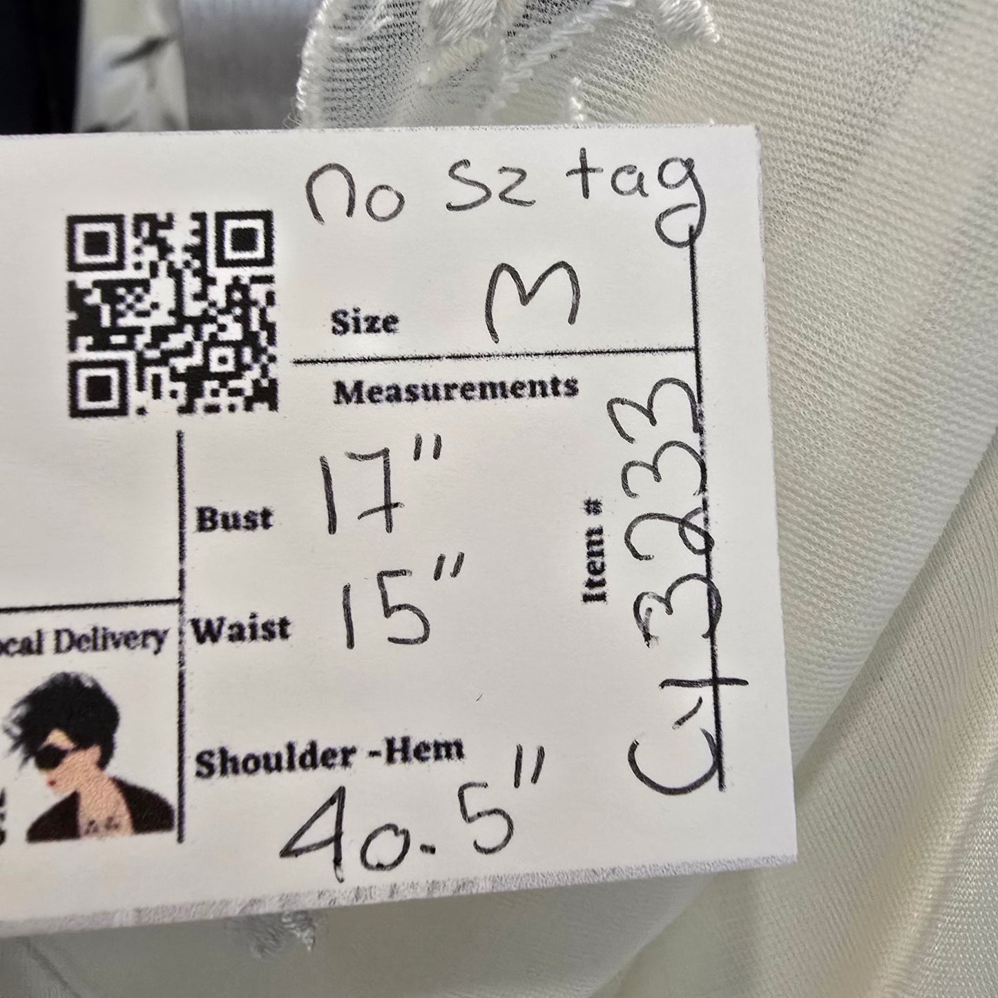 Vintage White Full Slip Dress Size M