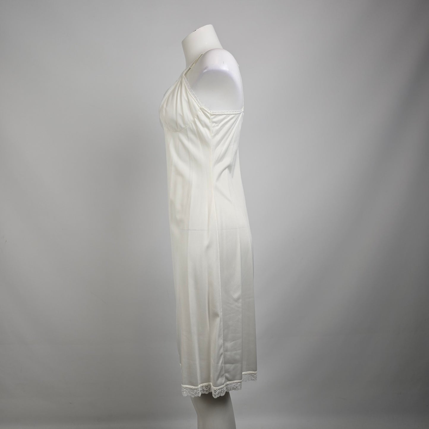 Vintage White Full Slip Dress Size M