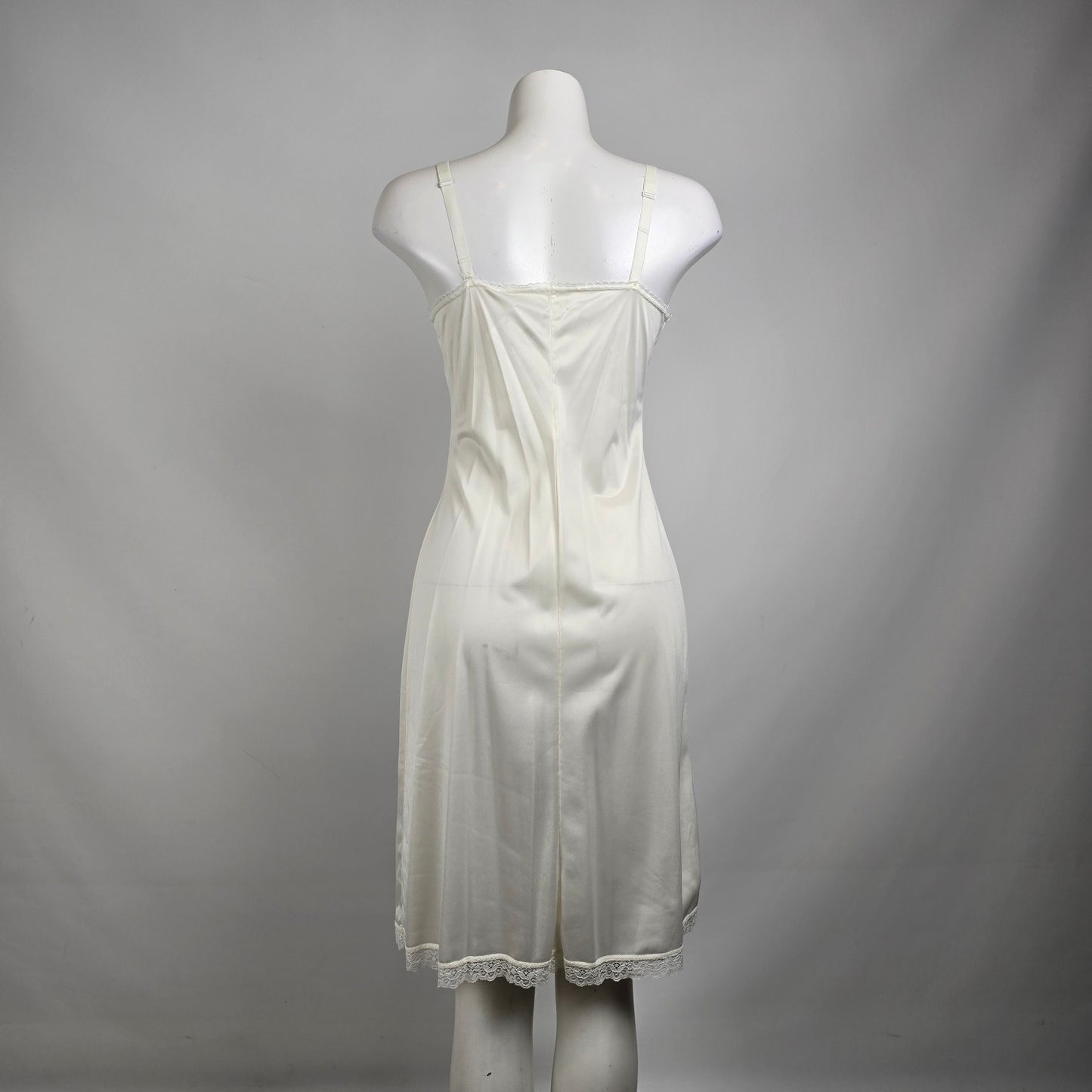 Vintage White Full Slip Dress Size M