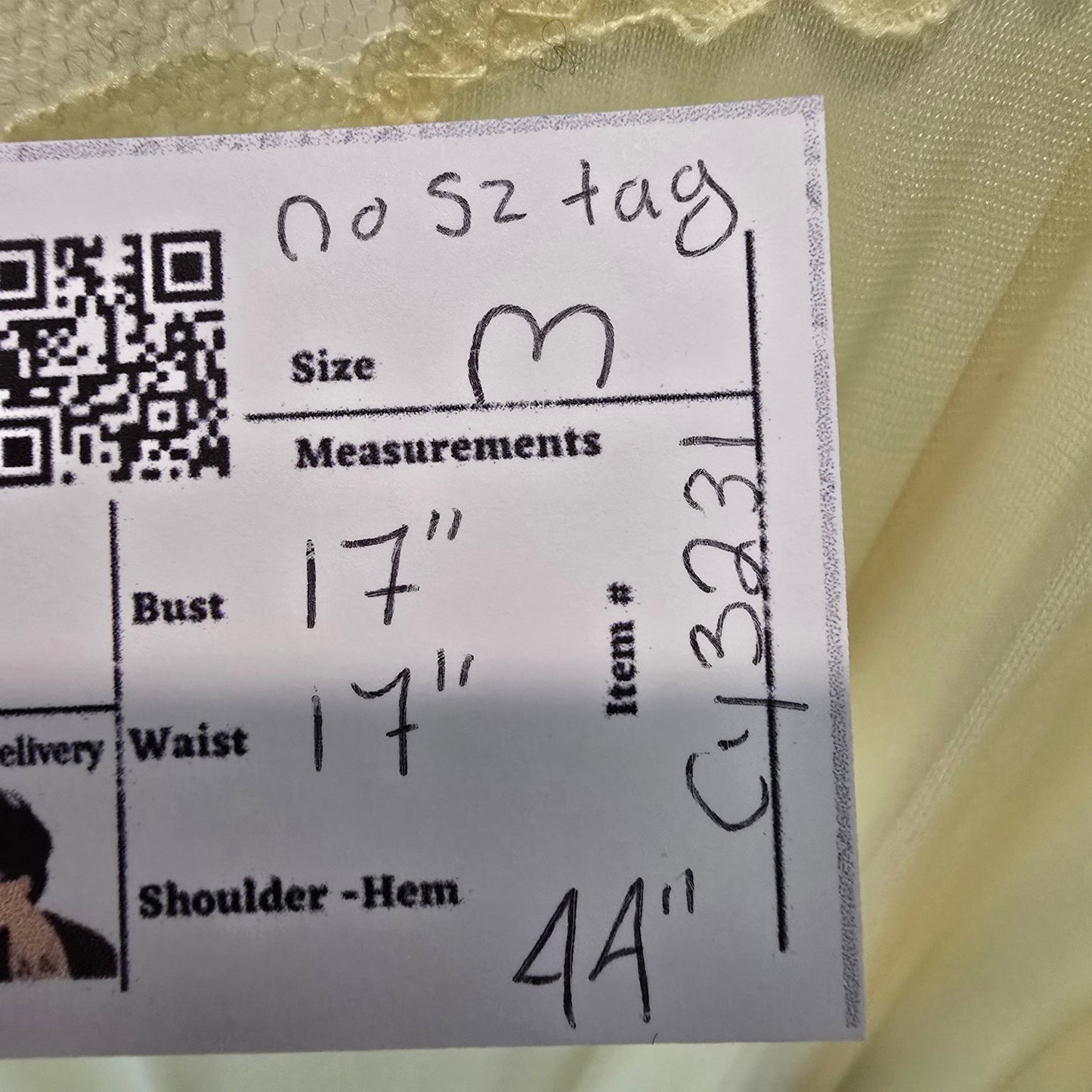 Vintage Yellow Full Slip Dress Size M