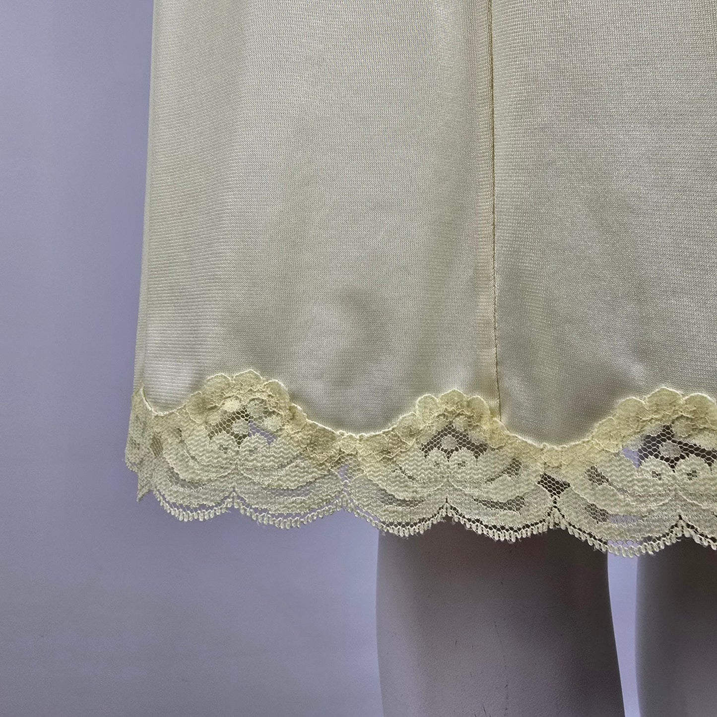 Vintage Yellow Full Slip Dress Size M