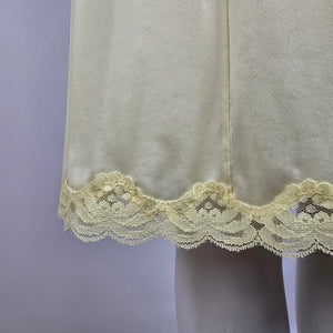 Vintage Yellow Full Slip Dress Size M