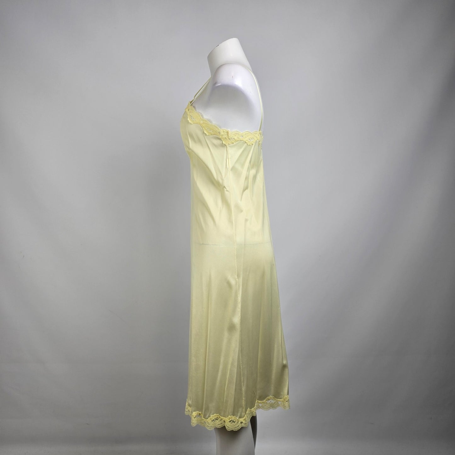 Vintage Yellow Full Slip Dress Size M