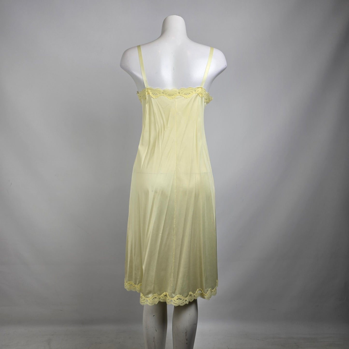 Vintage Yellow Full Slip Dress Size M