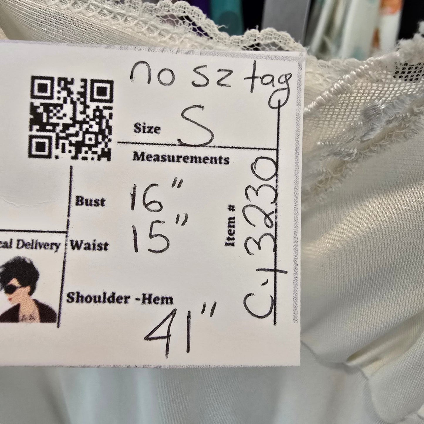 Vintage Cream Full Slip Dress Size S