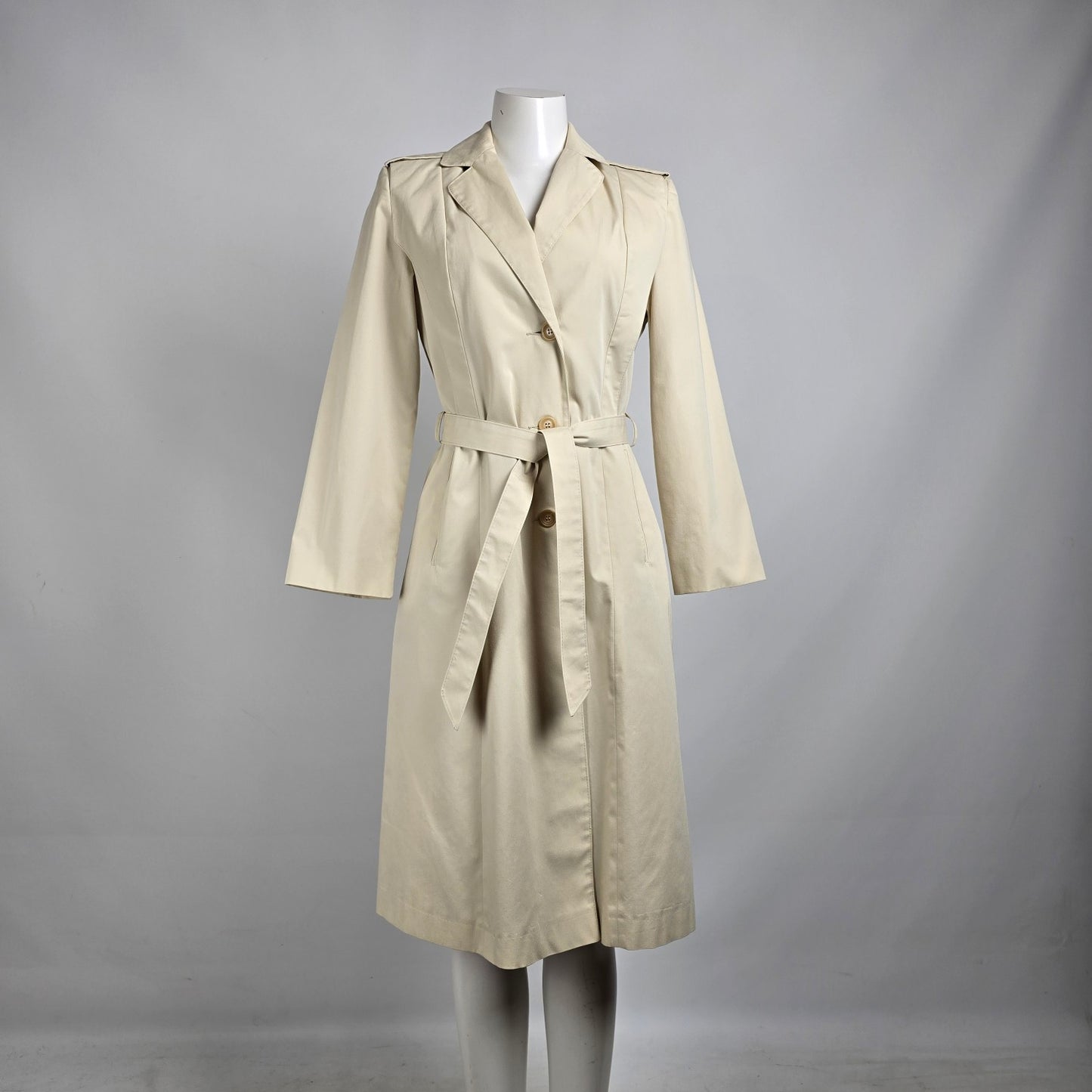 Vintage Beige Belted Light Jacket Size M