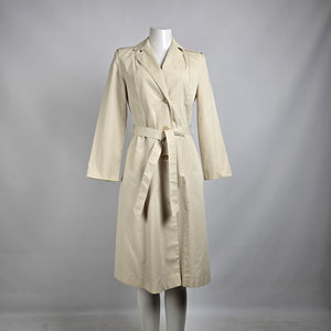 Vintage Beige Belted Light Jacket Size M