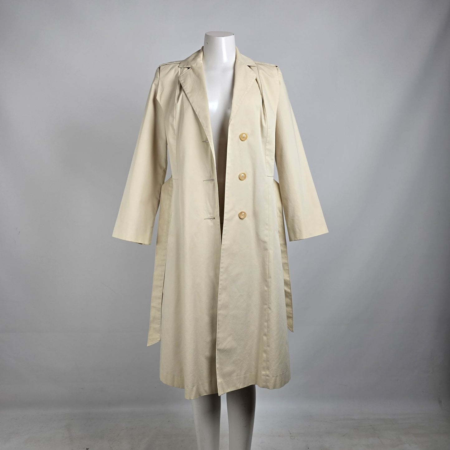 Vintage Beige Belted Light Jacket Size M