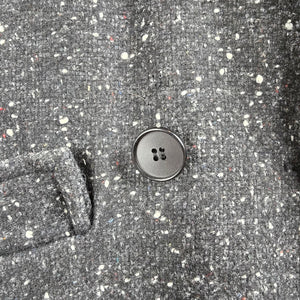 Vintage 80s Jonathan Christopher Black Speckled Wool Coat Size M