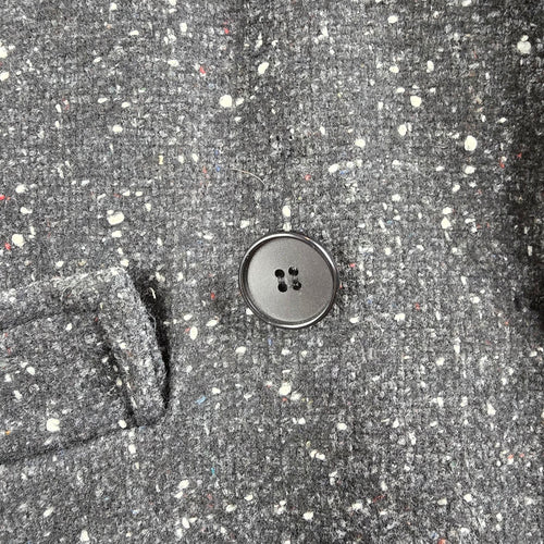 Vintage 80s Jonathan Christopher Black Speckled Wool Coat Size M