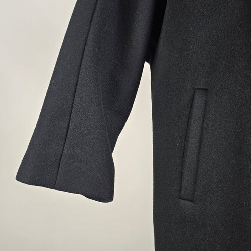 Vintage 80s Black & Grey Wool Suede Button Up Jacket Size XL