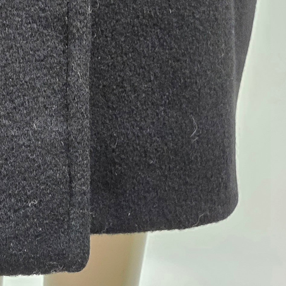 Vintage 80s Black & Grey Wool Suede Button Up Jacket Size XL