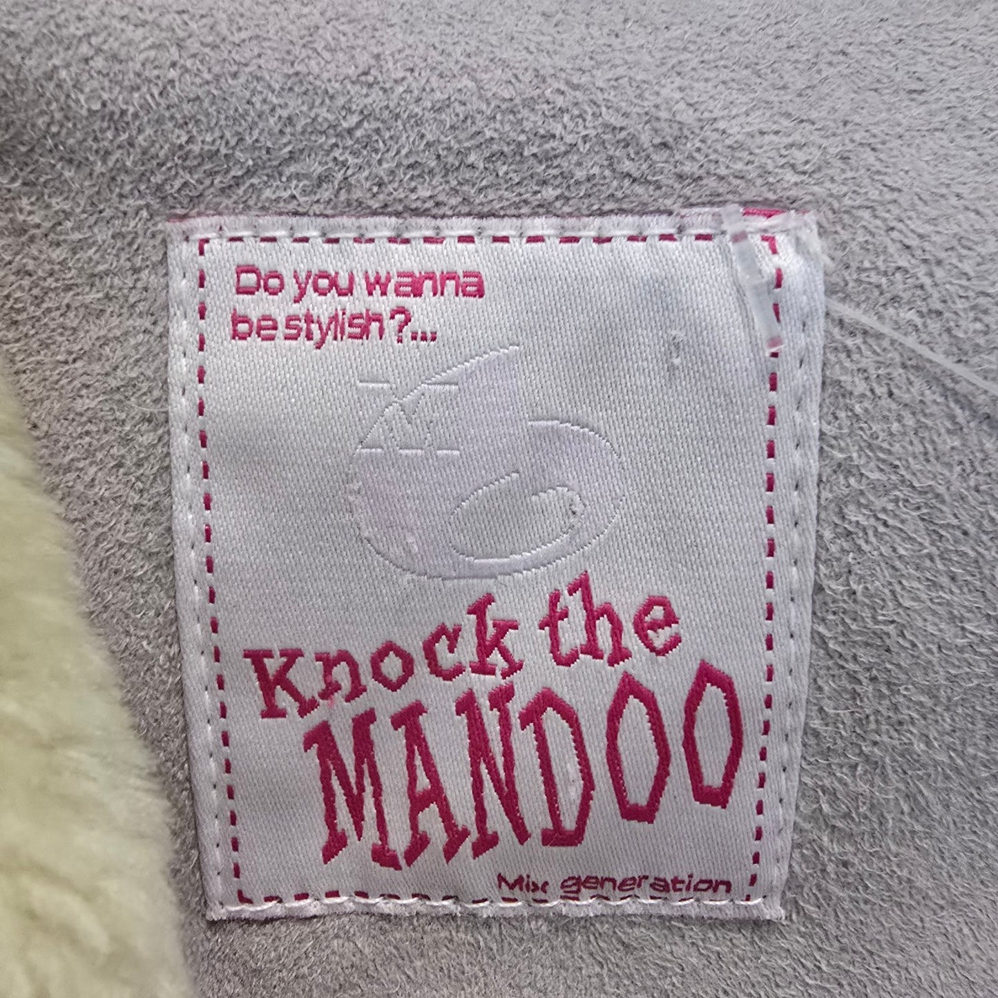 Vintage Knock the Mandoo Pink Faux Shearling Coat Size S