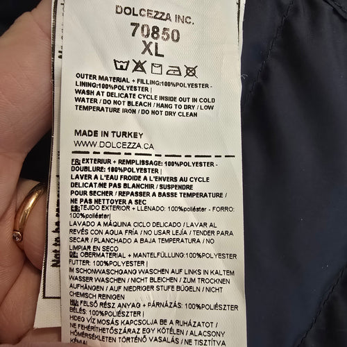 Simply Art by Dolcezza Papers Long Puffer Jacket Size XL