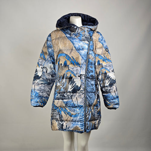 Simply Art by Dolcezza Papers Long Puffer Jacket Size XL