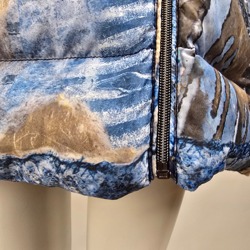 Simply Art by Dolcezza Papers Long Puffer Jacket Size XL