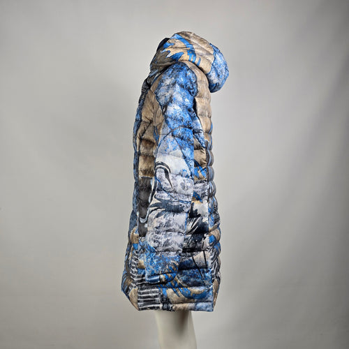 Simply Art by Dolcezza Papers Long Puffer Jacket Size XL