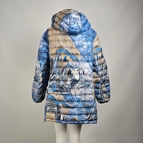 Simply Art by Dolcezza Papers Long Puffer Jacket Size XL