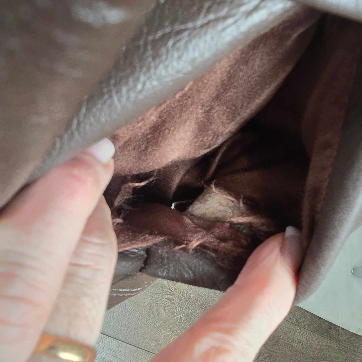 Vintage Park Leather 70s Brown Button Up Lined Leather Jacket Size S/M