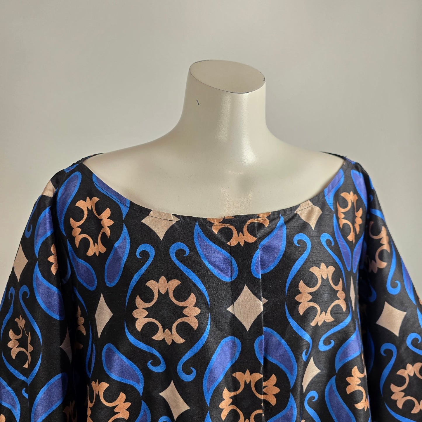 Wayward Fancies Blue Paisley A Line Button Front Dress Jacket Size XL/2X