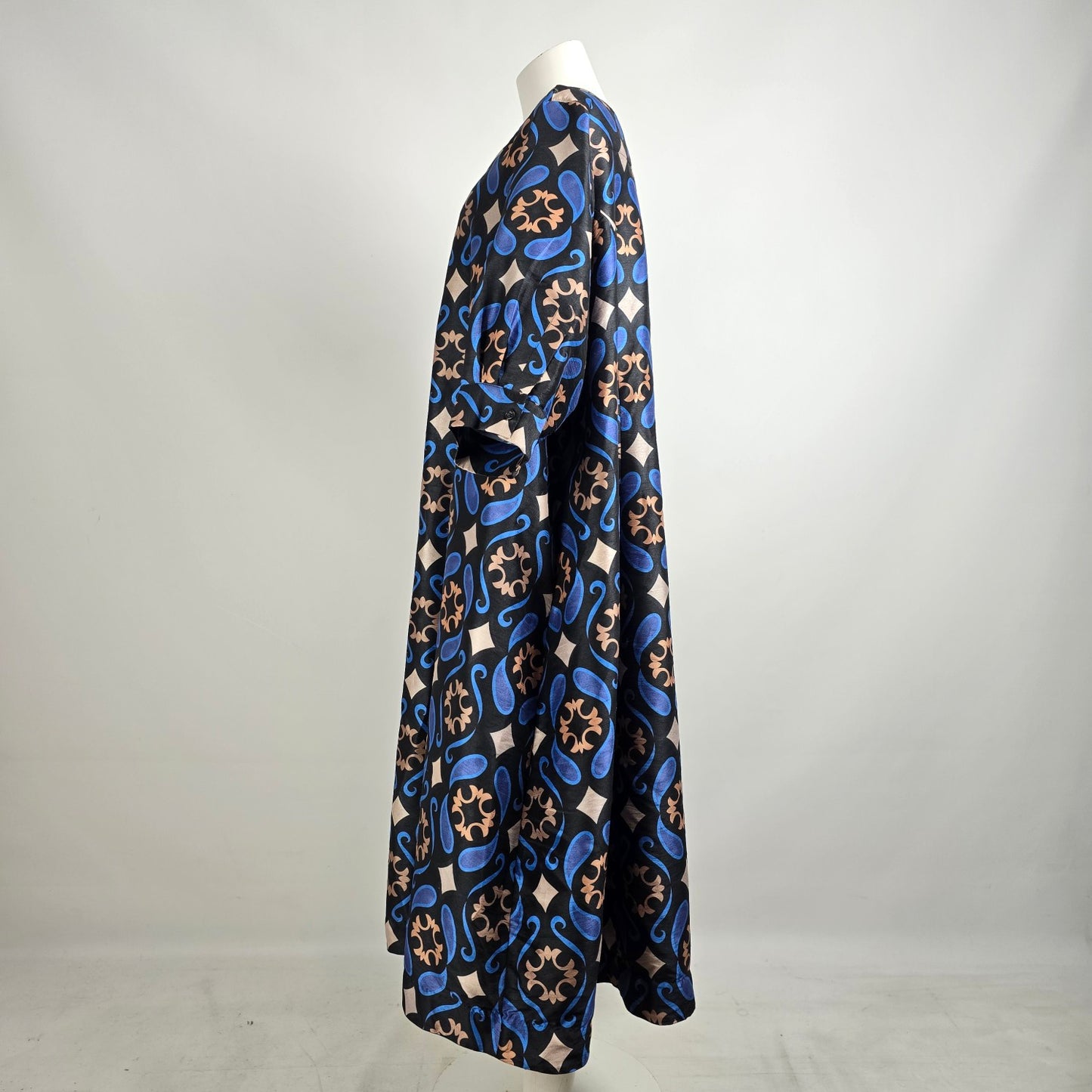 Wayward Fancies Blue Paisley A Line Button Front Dress Jacket Size XL/2X