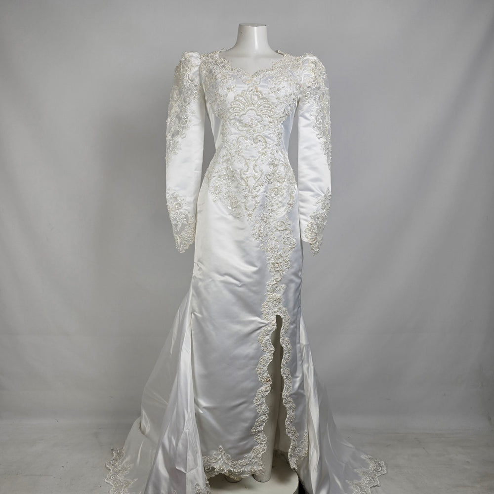 Maria Hong Vintage 90s Hollywood Glam Wedding Dress Size 12