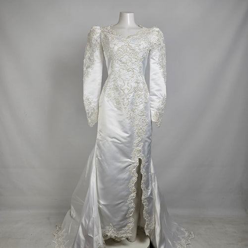 Maria Hong Vintage 90s Hollywood Glam Wedding Dress Size 12