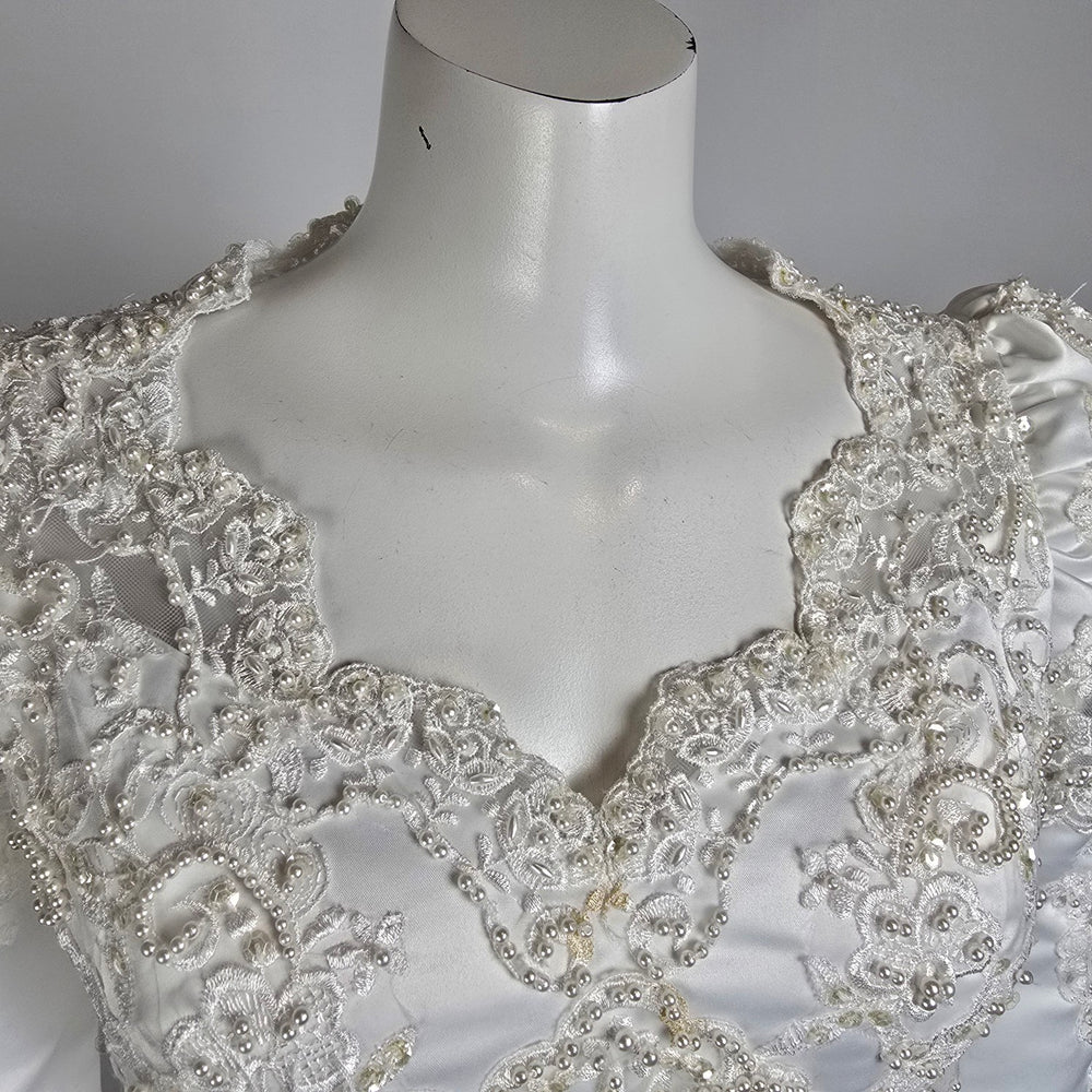 Maria Hong Vintage 90s Hollywood Glam Wedding Dress Size 12