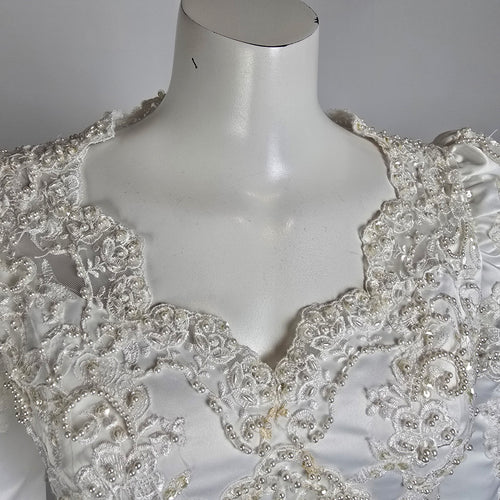 Maria Hong Vintage 90s Hollywood Glam Wedding Dress Size 12