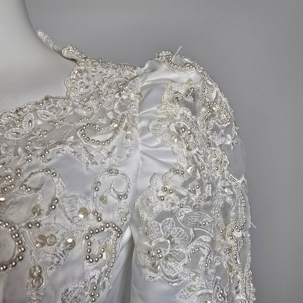 Maria Hong Vintage 90s Hollywood Glam Wedding Dress Size 12