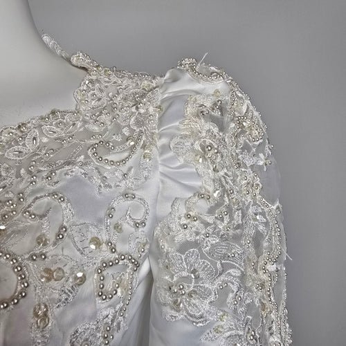 Maria Hong Vintage 90s Hollywood Glam Wedding Dress Size 12