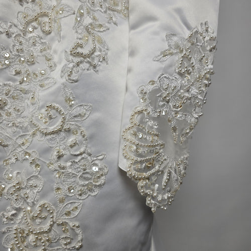 Maria Hong Vintage 90s Hollywood Glam Wedding Dress Size 12
