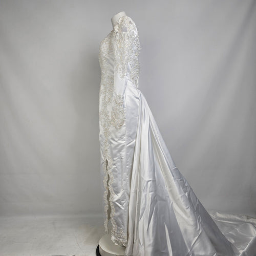 Maria Hong Vintage 90s Hollywood Glam Wedding Dress Size 12