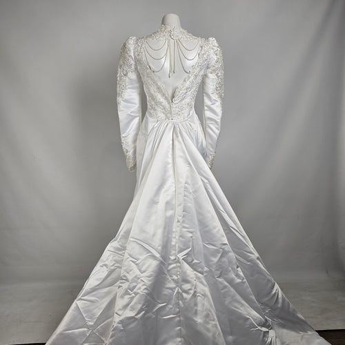 Maria Hong Vintage 90s Hollywood Glam Wedding Dress Size 12